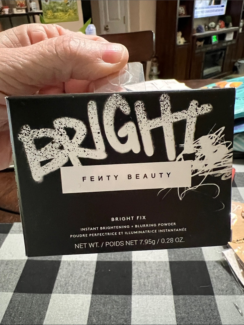 New Fenty Beauty Bright Fix Highlighter Powder - White & Black Packaging